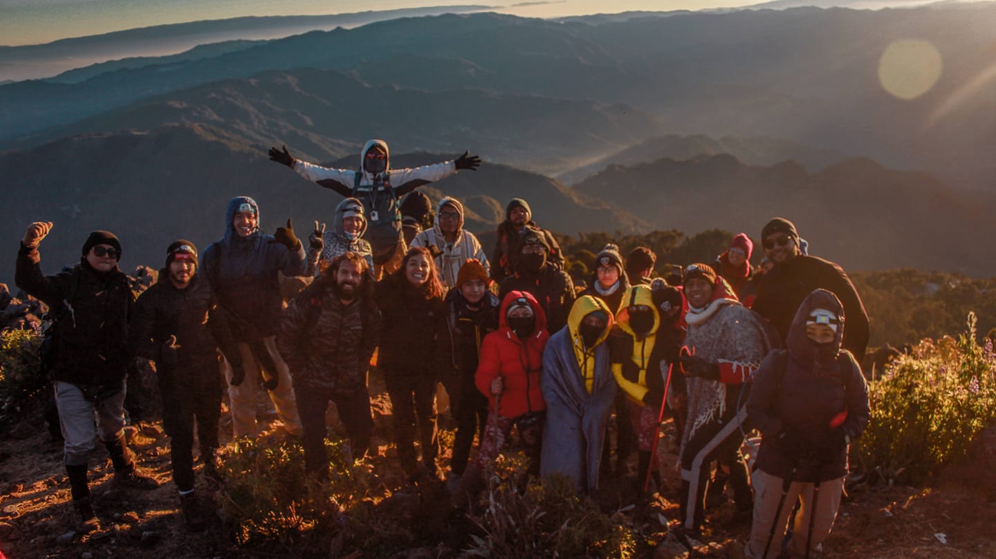 Grupo listo para la aventura
